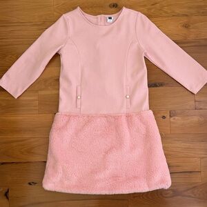 Janie and Jack Pink Long Sleeve Knee-Length Dress